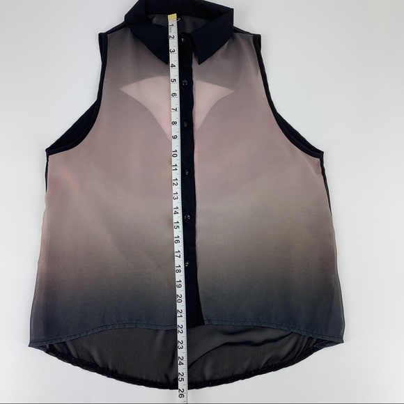 Windsor Sheer High-Low Sleeveless Open Back Top, Medium - Picture 14 of 16